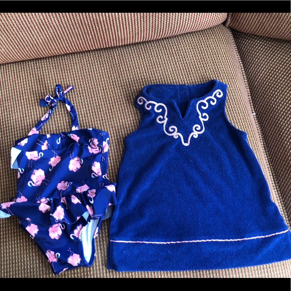 Janie and Jack bathing suit and coverup  6-12 mo